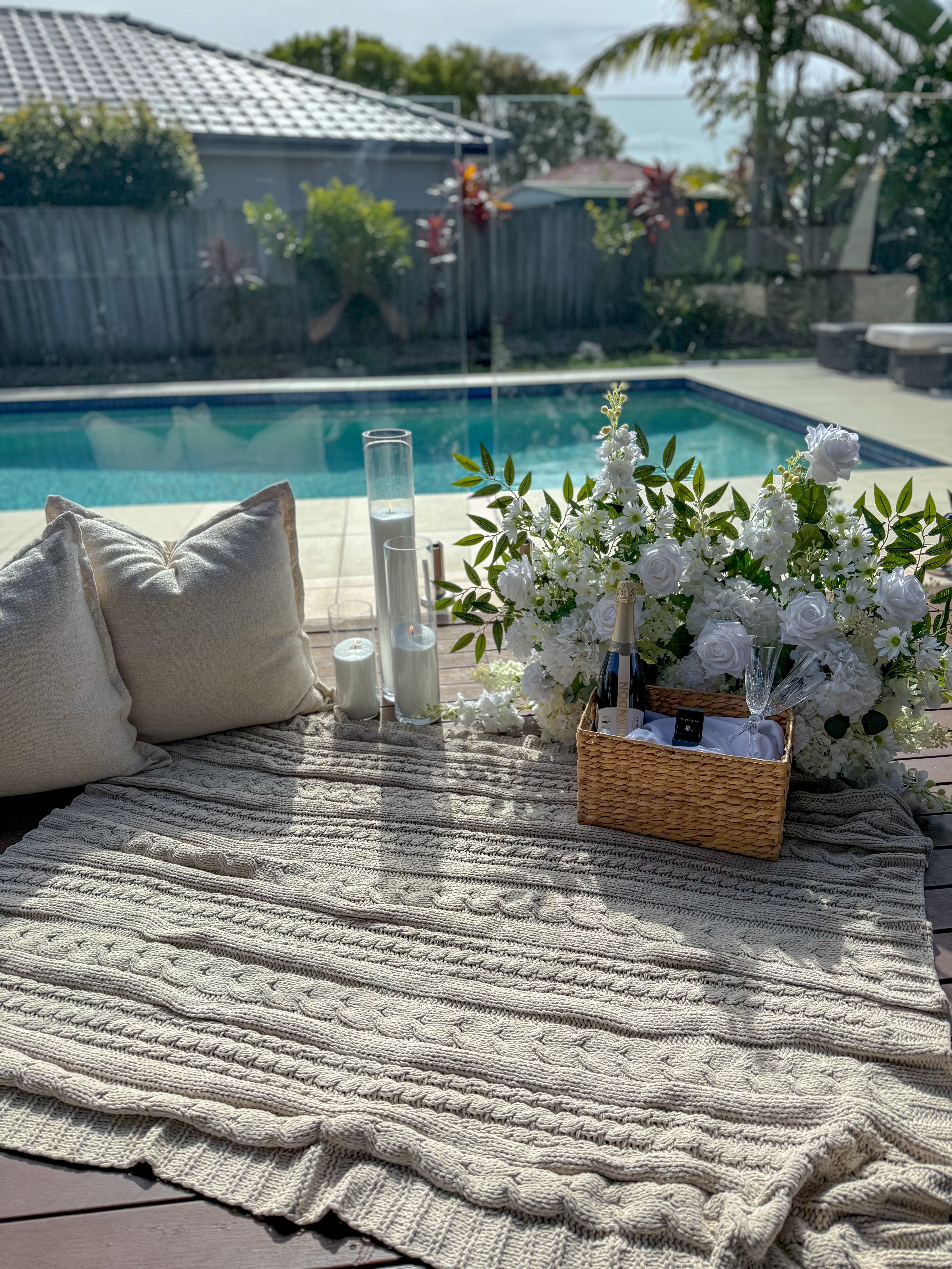 Custom floral arrangement for Gold Coast birthday party styling